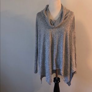 Express gray cowl neck sweater